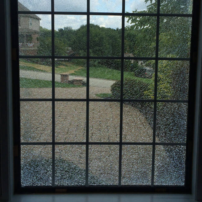 Shattered or cracked glass? It's a sign you need to call us for fast glass replacement here in Pittsburgh.