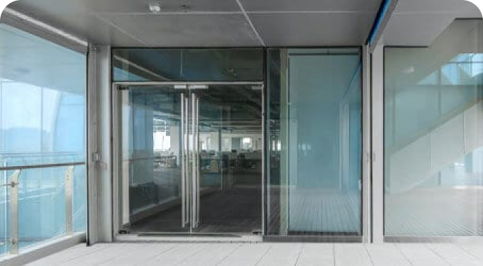 Glass door installation